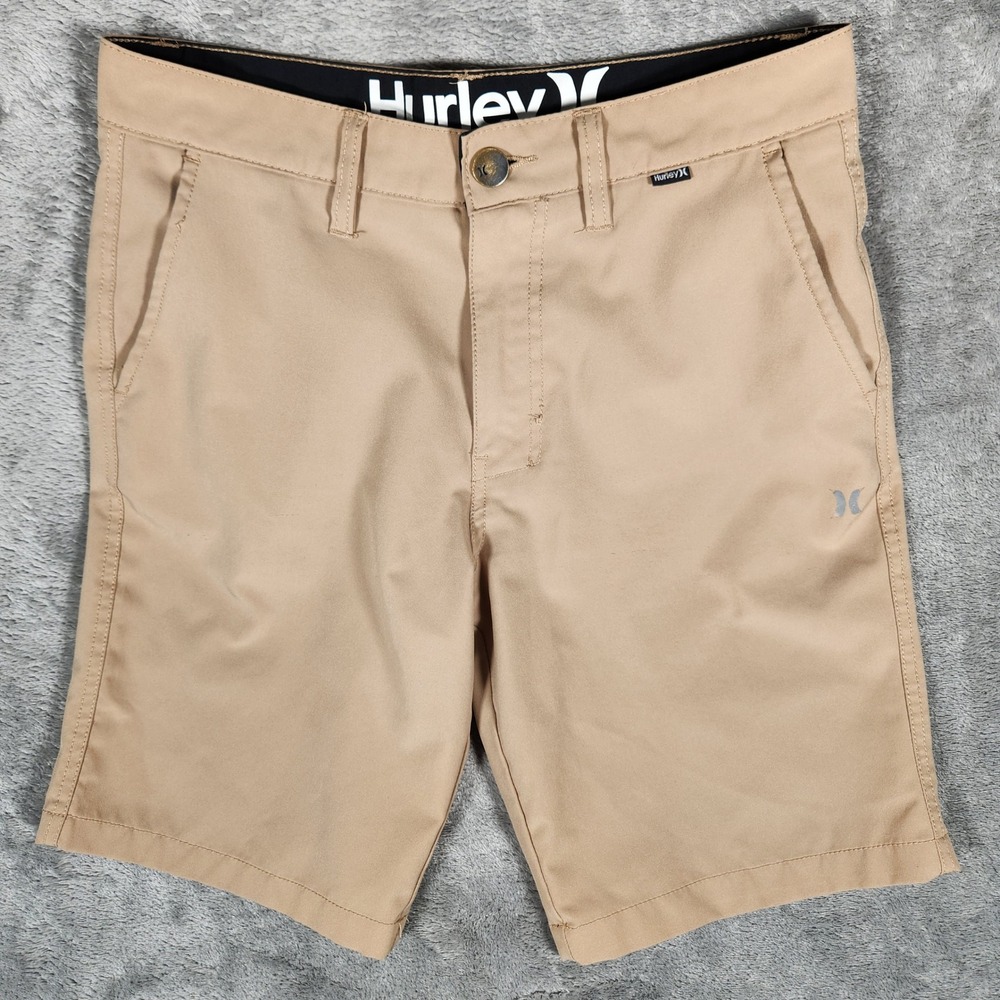 Hurley Hybrid Shorts Mens 28 Tan Excellent Khaki Walk Water Board Shorts